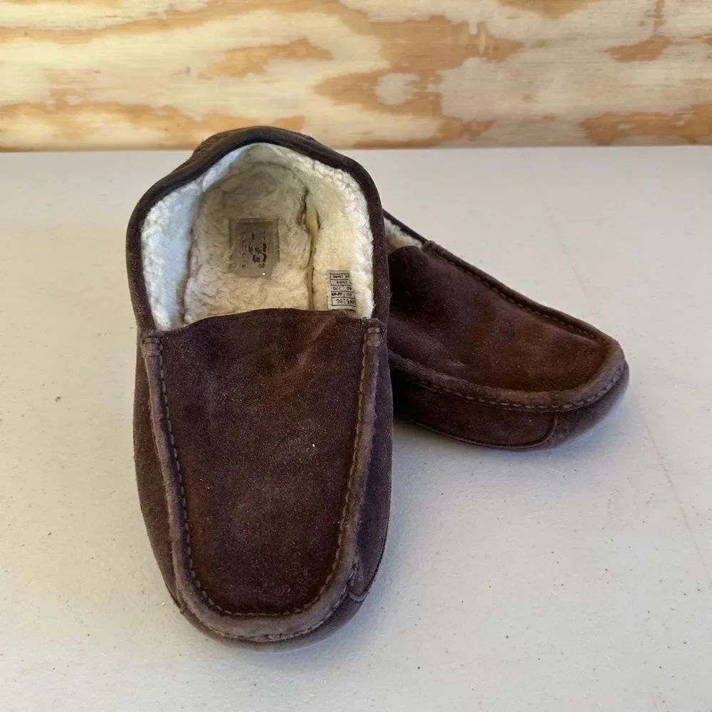 Men's Brown Ugg Suede Slippers